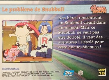 Snaps16 Le problème de Snubull topps série 3 Jotho