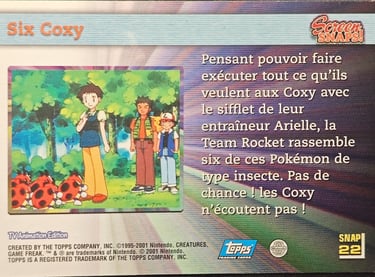 Snaps22 Six Coxy topps série 3 Jotho