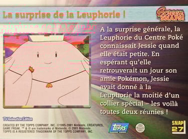 Snaps27 La suprise de la Leuphorie topps série 3 Jotho