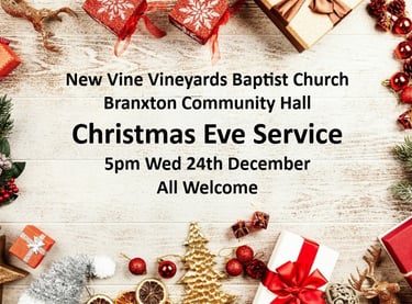 Christmas Eve Service 2025. All welcome!
