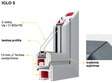 balto profilio langai