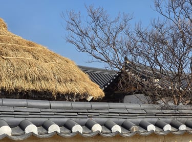 Different building styles at Hahoe Village