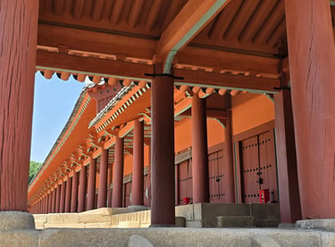 Side view of Jeongjeon, the main hall