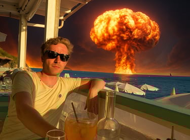 Gauthier Leleu dérangé par les nuisances des essais nucléaires, illustration journée internationale.