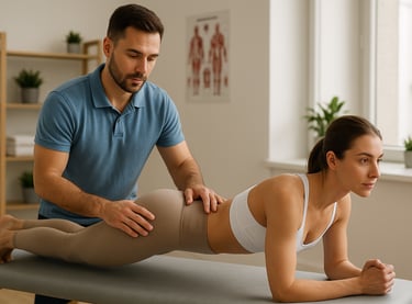 Séance avec un physiothérapeute pour la journée mondiale de la physiothérapie.