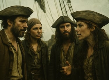 Discussion entre pirate pour la journée du parler pirate.