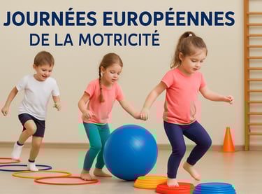 Exercices de psychomotricité enfant pour la journée européenne de la psychomotricité