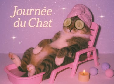 Un chat se repose au SPA pour la journée internationale des chats.