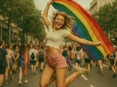 Parade LGBT pour la journée du coming out