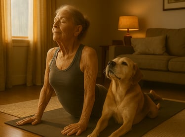 exercice d'assouplissement pour la journée mondiale de l'arthrite.