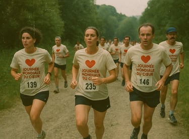 Course marathon pour la journée mondiale du coeur