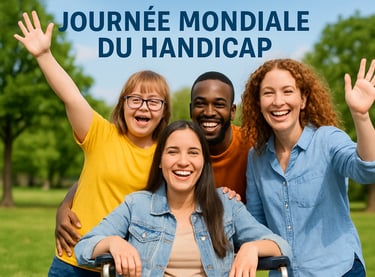 Photo de groupe pour la journée mondiale du handicap