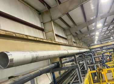 Sparks Welding Water Pipe install for a plant in Arkansas.