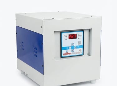 Air cooled servo voltage stabilizer for industrial and commercial power regulation