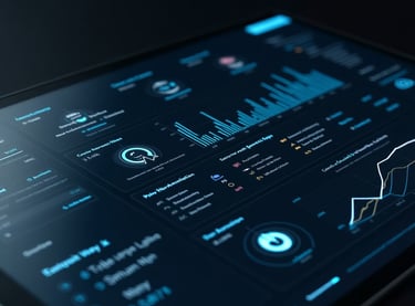 "Automated KPI dashboard tracking real-time business metrics, performance goals, and data insights"