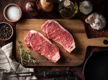 grassfed beef New York strip steak