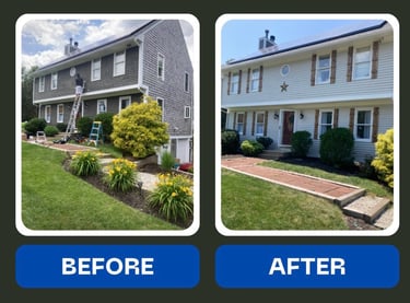 The exterior painting of a home in Marshfield by Michael Cummings Painting