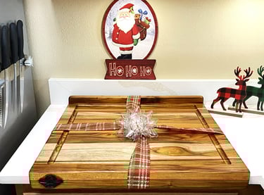 High End Double Sided countertop  Lyon pastry cutting Board incorporating gravy grove juice.