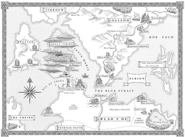 hand drawn fantasy book map