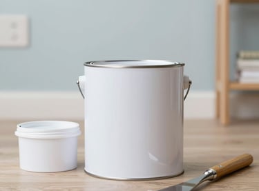 Construction tools and materials neatly stacked at a building site.