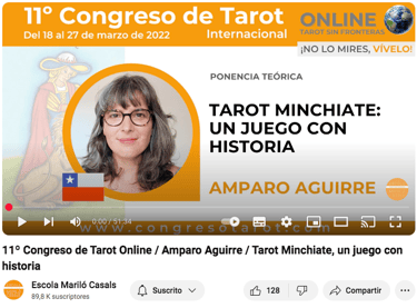 Video conferencia Tarot Minchiate de Amparo Aguirre