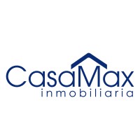 a house with a blue and white logo casa max