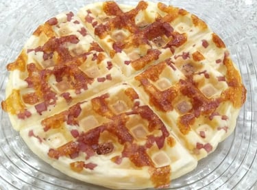 Waffle de grão-de-bico (salgado)
