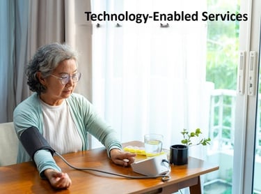Technology enabled services in healthcare or education