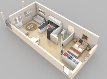 exemple visuel d'amenagement en 3D