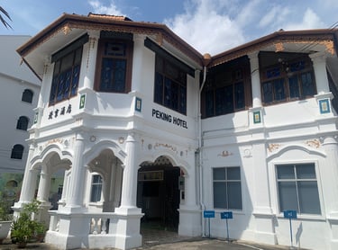 peking hotel taiping white building entrance