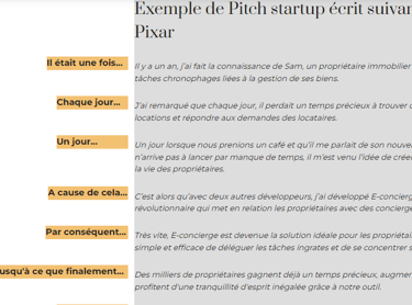 Exemple de pitch écrit pdf