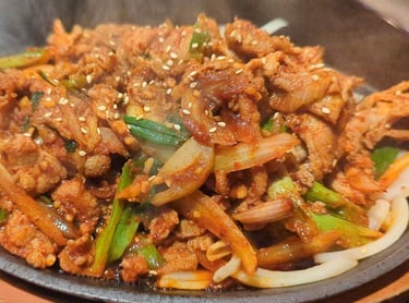Spicy Pork Bulgogi from Korea House BBQ & Grill Marysville. 