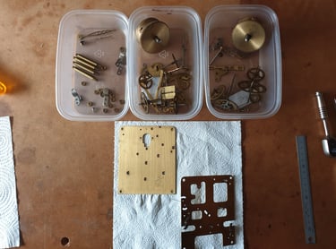 Major movement components dismantled.