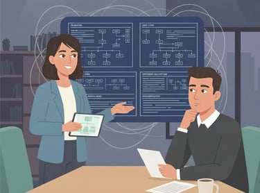 Illustration showing how strong pitch deck structure builds investor trust more effectively than sto