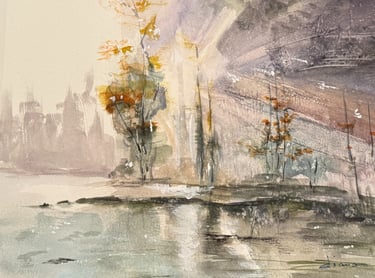 Luminiscence. Ethereal landscape with breaking light. Explore the power of light & shadow-Dianaq.art