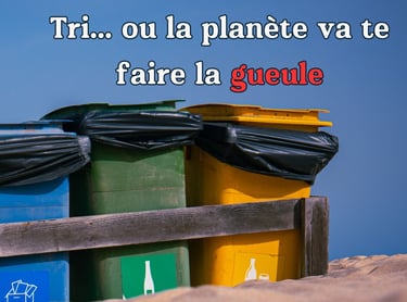 slogan affichage tri des dechets drole