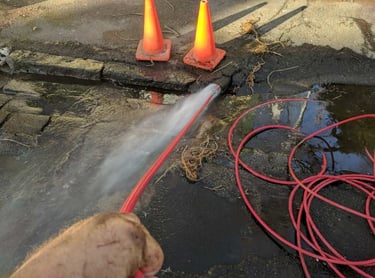Unblocking a drain in Mornington