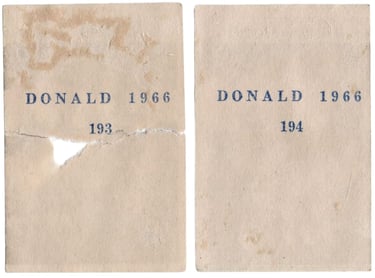 1966 Donald Figuritas Club Olimpia Basquetbol Basketball Card (Uruguay)