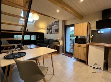 25 11 ESCALE 1695 Chambre PISTE NOIRE Kitchenette Salon FL