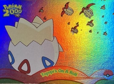 1 Togepi's On A Roll Topps Pokémon The first Movie 2000 rainbow foil