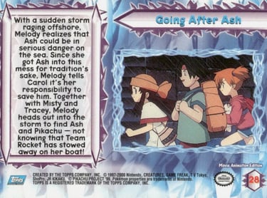 28 Going After Ash Topps Pokémon The Movie 2000 back