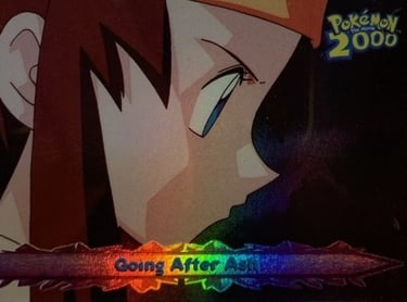 28 Going After Ash Topps Pokémon The Movie 2000 rainbow foil