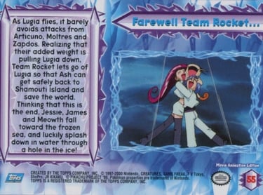 55 Farewell Team Rocket... Topps Pokémon The Movie 2000 back