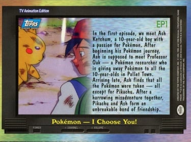 EP1 Pokémon - I Choose You! Topps Pokémon series 2 US back