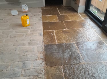 stone floor clean
