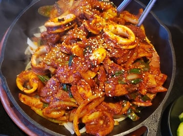 Garlic Pork Belly from Korea House BBQ & Grill Marysville. 