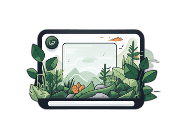 a laptop screen with a picture of a fish in the water