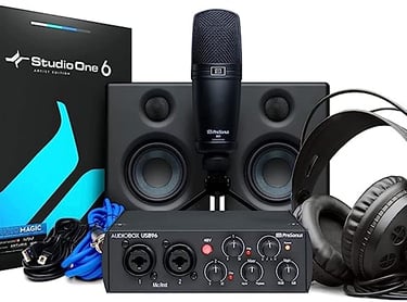 presonus eris e3.5 home studio + audio interface set up