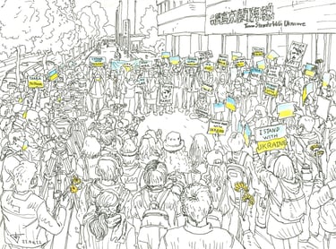 Taiwan Stands With Ukraine artist Evgeny Bondarenko