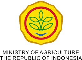 Official logo of the Ministry of Agriculture of the Republic of Indonesia with green plant symbol.